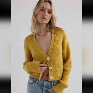 FREE PEOPLE Mimosa Cropped Cardigan
